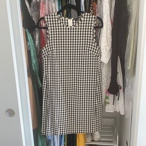 Theory sleeveless checkered dress